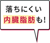 落ちにくい内臓脂肪も!