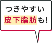 つきやすい皮下脂肪も!