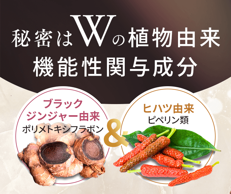 秘密はWの植物由来機能性関与成分